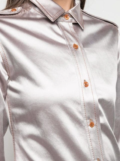 Shop Sies Marjan Kelsi Longline Shirt In Grey