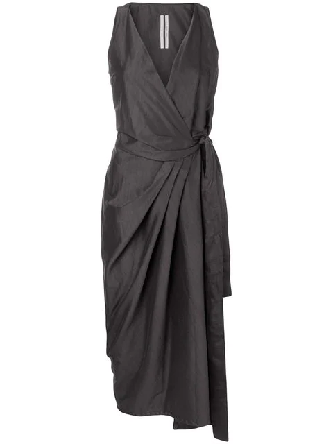 grey mid length dress