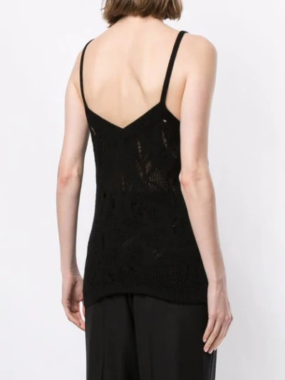 Shop Nina Ricci Knitted Vest Top In Black