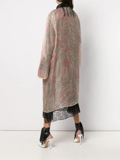 Shop Christopher Kane Sequin Embroidered Coat In Pink