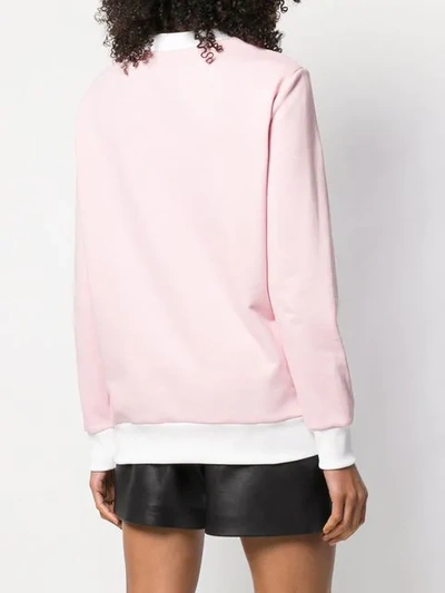 Shop Versace Medusa Print Sweatshirt In Pink