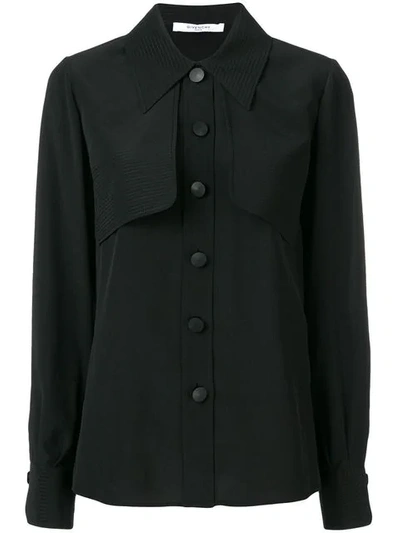 Shop Givenchy Stitch Detail Shirt In Black