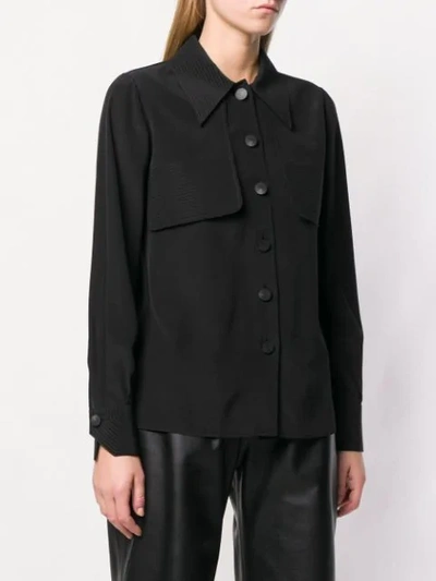 Shop Givenchy Stitch Detail Shirt In Black