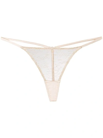 Shop Myla Lace Thong In Neutrals