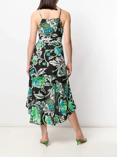 Shop Diane Von Furstenberg Belted Asymmetric Dress In Black