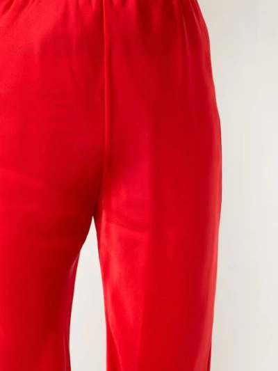 Shop Michael Lo Sordo Flared High Waisted Trousers In Red