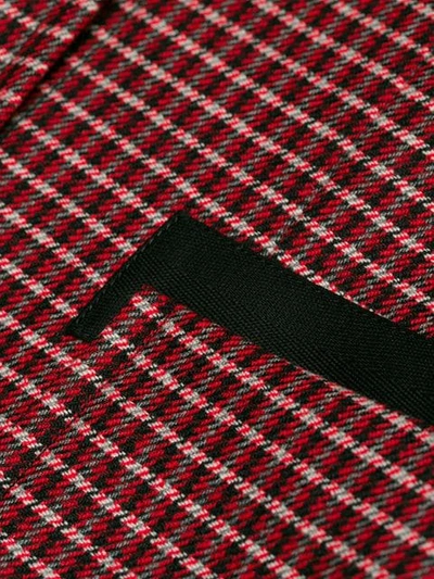 CHLOÉ 格纹单排扣西装夹克 - 红色