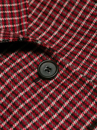 Shop Chloé Plaid Single-breasted Blazer In Red