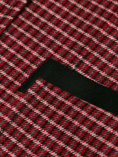 CHLOÉ 格纹单排扣西装夹克 - 红色