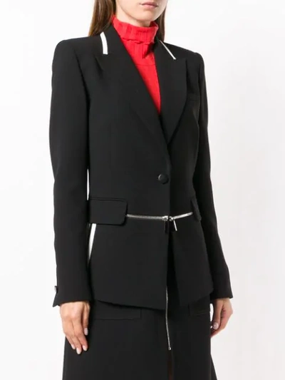 Shop Barbara Bui Zip Detail Blazer In Black