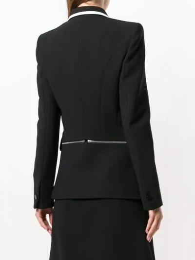 Shop Barbara Bui Zip Detail Blazer In Black