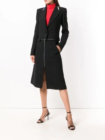 Shop Barbara Bui Zip Detail Blazer In Black