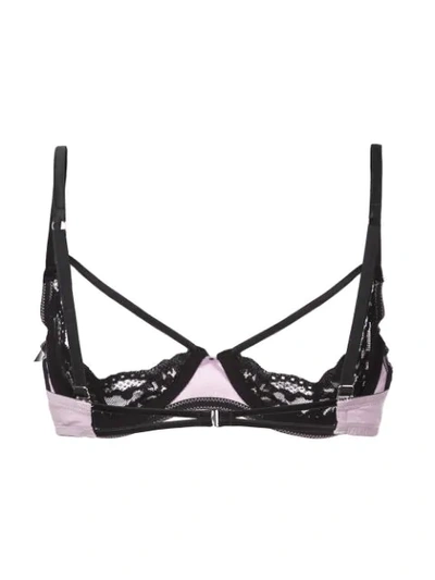 Fleur Du Mal Peek-a-boo Cutout Underwire Bra In Wisteria
