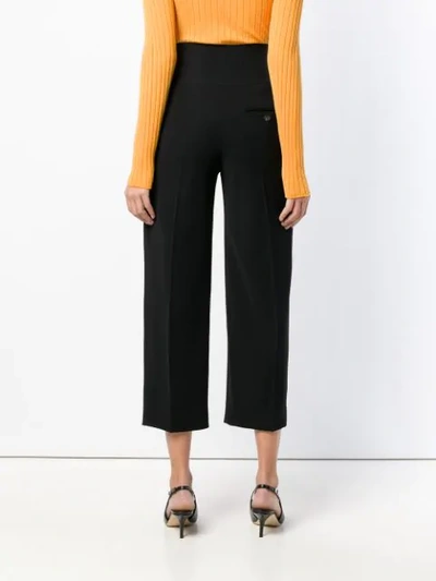 Shop Carven Cropped Trousers In Black