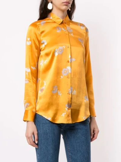 Shop Equipment Floral Print Shirt In Orange