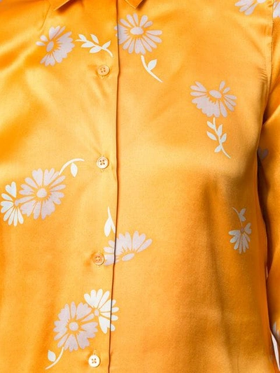 Shop Equipment Floral Print Shirt In Orange