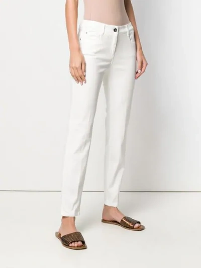 Shop Peserico Skinny Jeans - White