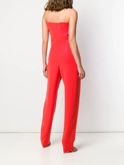 Shop Lanvin Scarf Collar Jumpsuit In Red