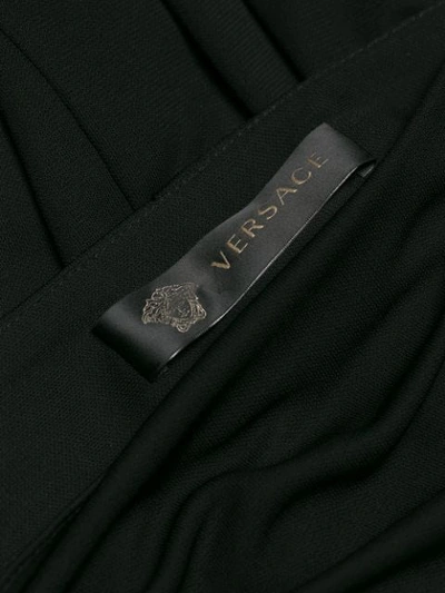 Shop Versace Headscarf Dress Set In Black