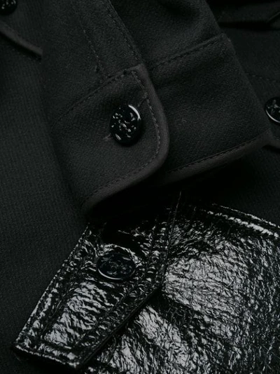 Shop N°21 Patent Panel Shirt In Black