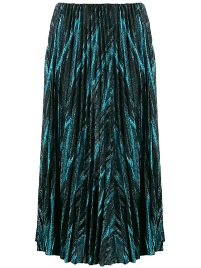 Shop M Missoni Knitted Skirt In L700w Navy