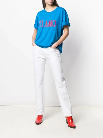 ALBERTA FERRETTI 'TI AMO' PRINTED T-SHIRT - 蓝色