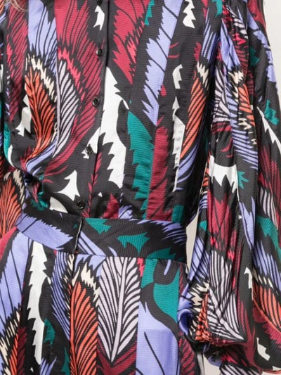Shop Carolina Herrera Feather Print Shirt In Multi