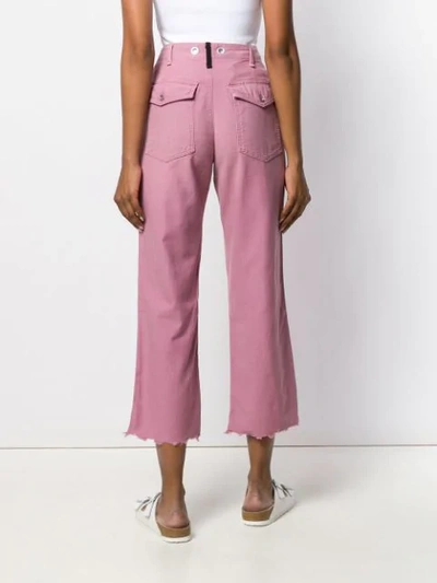 Shop Rag & Bone High-waisted Cropped Trousers - Pink