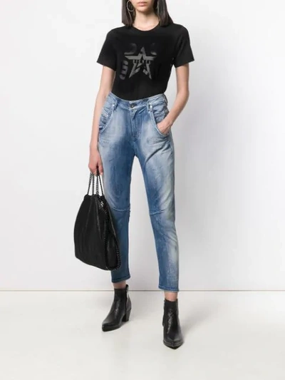 Shop Diesel Graphic Print T-shirt In Black