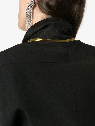 Shop Poiret Scarf Detail Blazer In Black