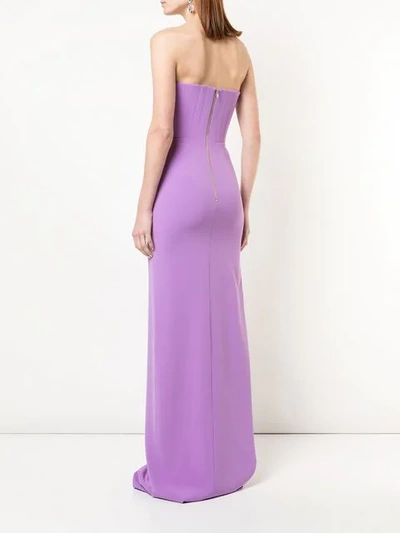 Shop Alex Perry Fitted Bustier Dress In Purple