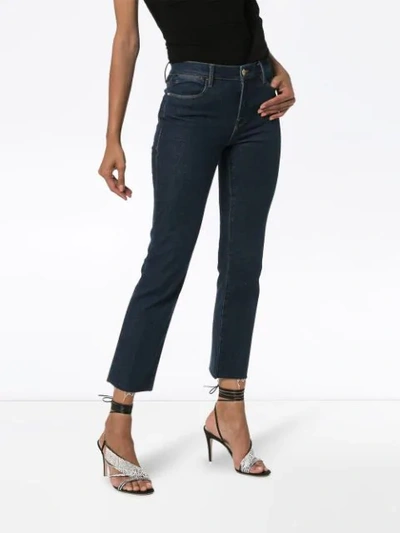 Shop Frame Le High Straight Leg Jeans In Blue