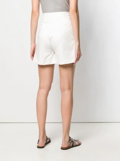 Shop L'autre Chose High Waisted Shorts In White