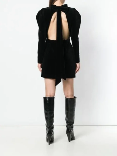 Shop Valentino Open Back Mini Dress In Black