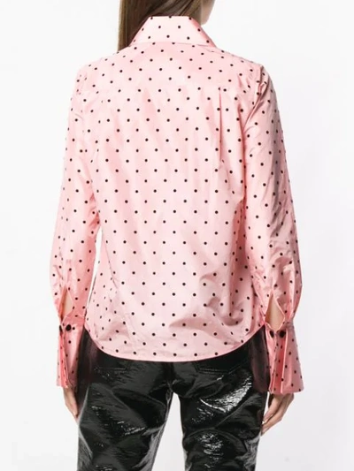 Shop Marc Jacobs Long-sleeve Polka Dot Blouse In Pink