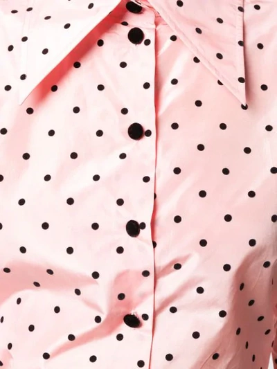 Shop Marc Jacobs Long-sleeve Polka Dot Blouse In Pink