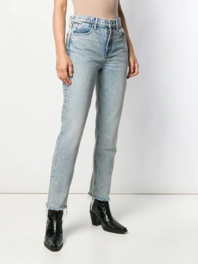 Shop Alexander Wang Stonewashed Straight-leg Jeans In Blue
