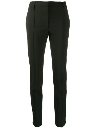 Shop Valentino Slim Tailored Trousers In Black