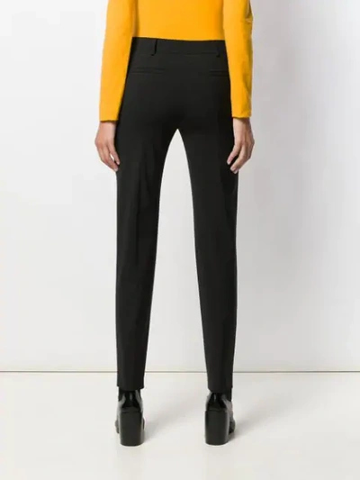 Shop Valentino Slim Tailored Trousers In Black