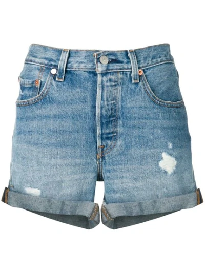Shop Levi's Classic Denim Shorts In Blue