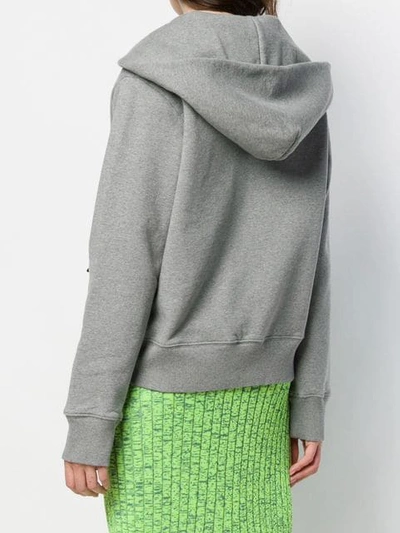 Shop Mm6 Maison Margiela Hooded Sweater In Grey