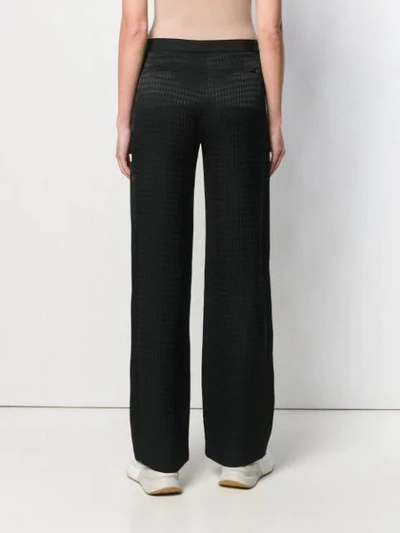 Shop Karl Lagerfeld Karl Head Jacquard Trousers In Black