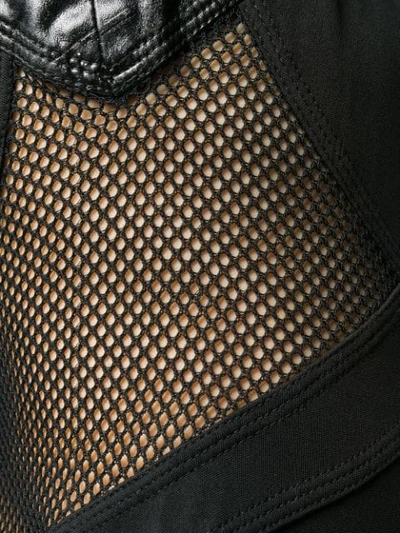 Pre-owned Versace Mesh Panel Top In Black