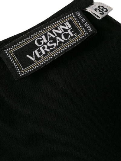 Pre-owned Versace Mesh Panel Top In Black