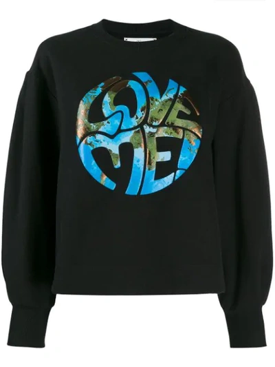 Shop Alberta Ferretti Logo Sweater In 0555 Black