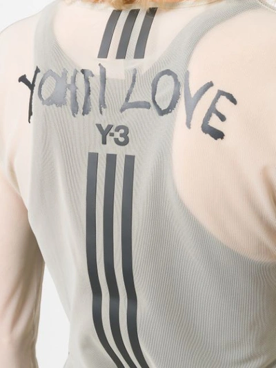 Shop Y-3 The Yohji Love Top In Grey