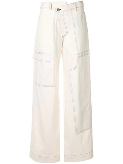 Shop Monse Wide-leg Trousers In White