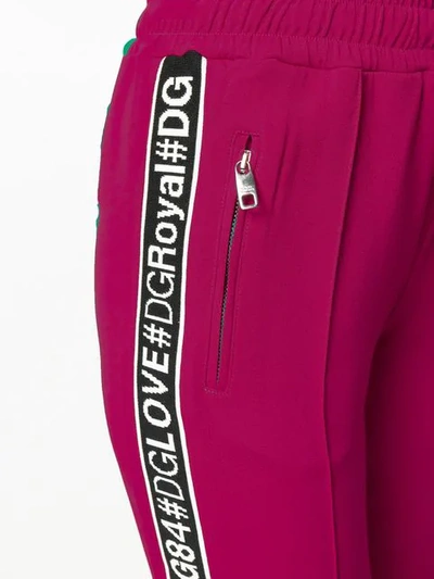 Shop Dolce & Gabbana Side Logo Track Pants In Pink