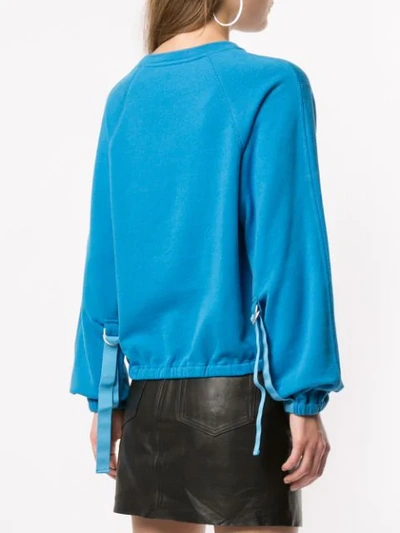 Shop Helmut Lang Vintage Terry Sweatshirt In Blue