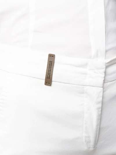 Shop Peserico Tailored Cropped Chinos - White